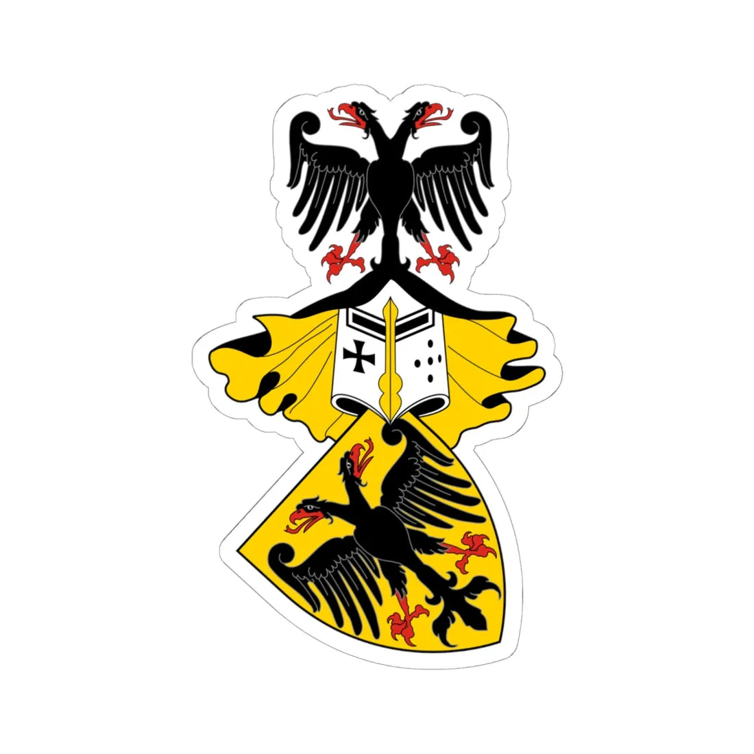 Coa Hungary Clan Balogh v2 (Hungary) (Coat of Arms) STICKER Vinyl Kiss-Cut Decal 6 Inch White - The Sticker Space