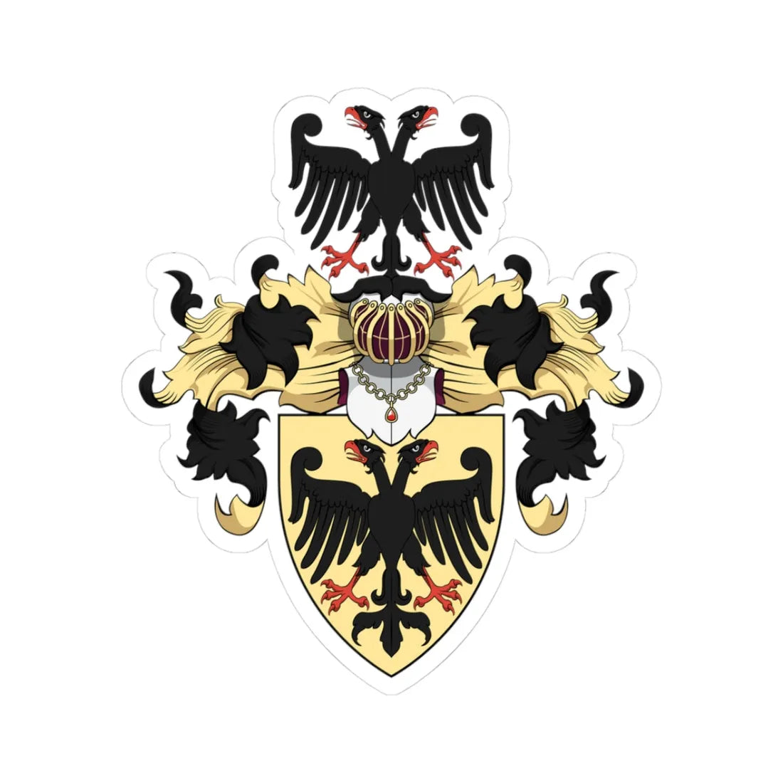 Coa Hungary Clan Balogh v3 (Hungary) (Coat of Arms) STICKER Vinyl Kiss-Cut Decal 3 Inch White - The Sticker Space