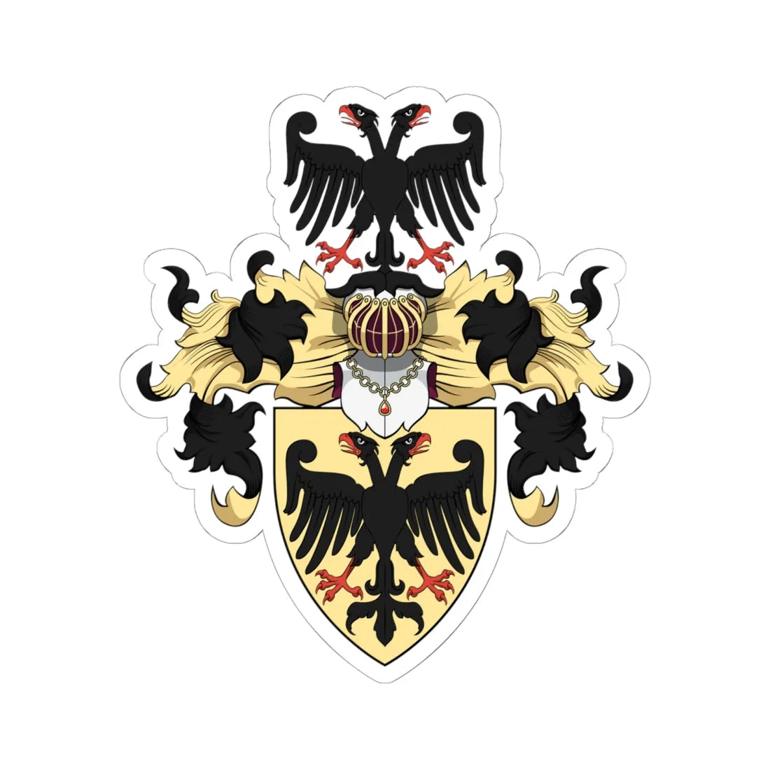 Coa Hungary Clan Balogh v3 (Hungary) (Coat of Arms) STICKER Vinyl Kiss-Cut Decal 6 Inch White - The Sticker Space