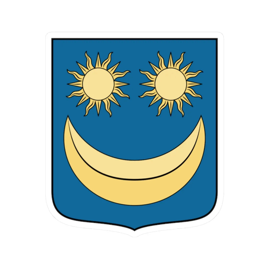 Coa Hungary Clan Hont-Pázmány v2 (Hungary) (Coat of Arms) STICKER Vinyl Kiss-Cut Decal 2 Inch White - The Sticker Space