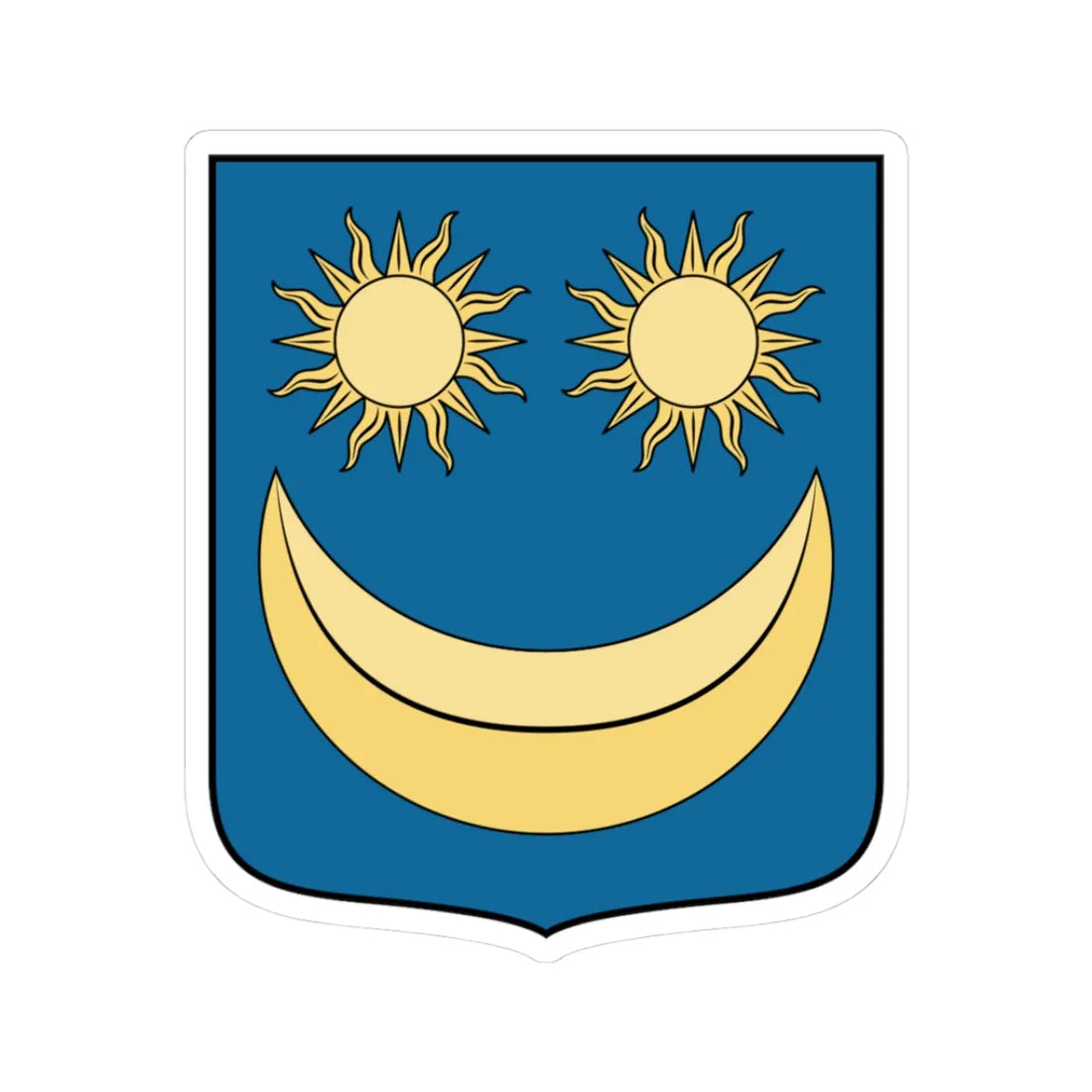 Coa Hungary Clan Hont-Pázmány v2 (Hungary) (Coat of Arms) STICKER Vinyl Kiss-Cut Decal 3 Inch White - The Sticker Space