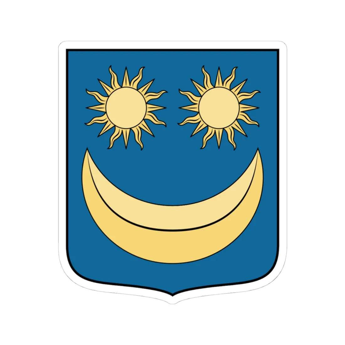 Coa Hungary Clan Hont-Pázmány v2 (Hungary) (Coat of Arms) STICKER Vinyl Kiss-Cut Decal 4 Inch White - The Sticker Space