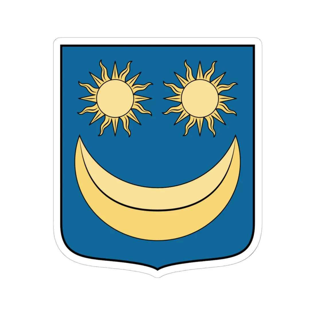 Coa Hungary Clan Hont-Pázmány v2 (Hungary) (Coat of Arms) STICKER Vinyl Kiss-Cut Decal 6 Inch White - The Sticker Space