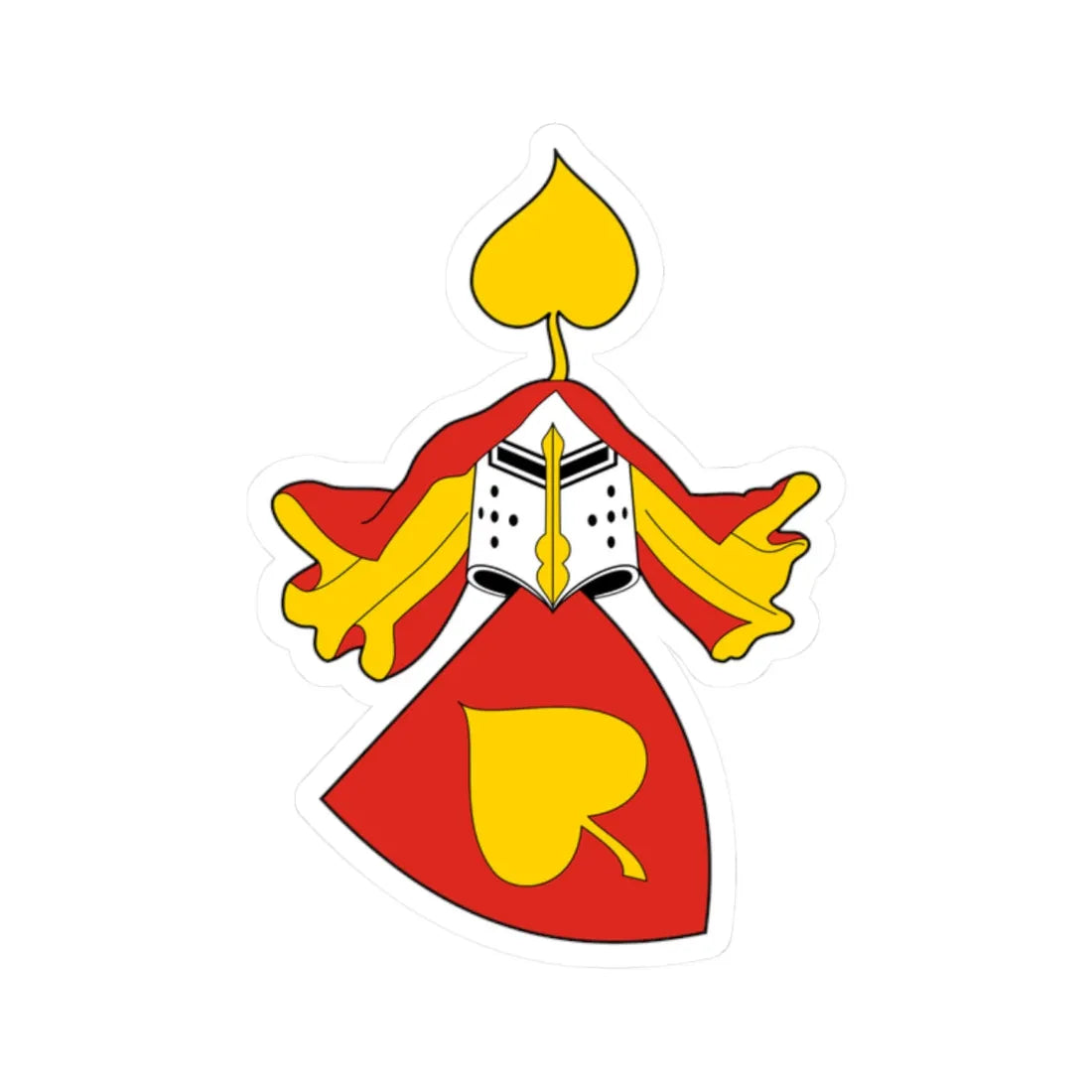 Coa Hungary Clan Ráthold (Hungary) (Coat of Arms) STICKER Vinyl Kiss-Cut Decal 2 Inch White - The Sticker Space