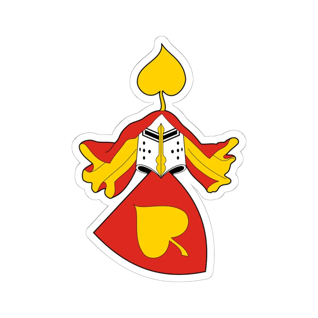 Coa Hungary Clan Ráthold (Hungary) (Coat of Arms) STICKER Vinyl Kiss-Cut Decal 6 Inch White - The Sticker Space