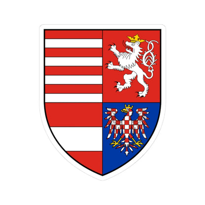 Coa Hungary Country History Ladislaus V 1440  1457 (Czech Republic) (Coat of Arms) STICKER Vinyl Kiss-Cut Decal 3 Inch White - The Sticker Space