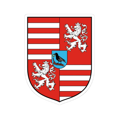 Coa Hungary Country History Mathias Corvinus 21458-1490 (Czech Republic) (Coat of Arms) STICKER Vinyl Kiss-Cut Decal 4 Inch White - The Sticker Space