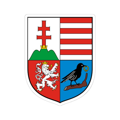 Coa Hungary Country History Mathias Corvinus 31458-1490 (Czech Republic) (Coat of Arms) STICKER Vinyl Kiss-Cut Decal 6 Inch White - The Sticker Space