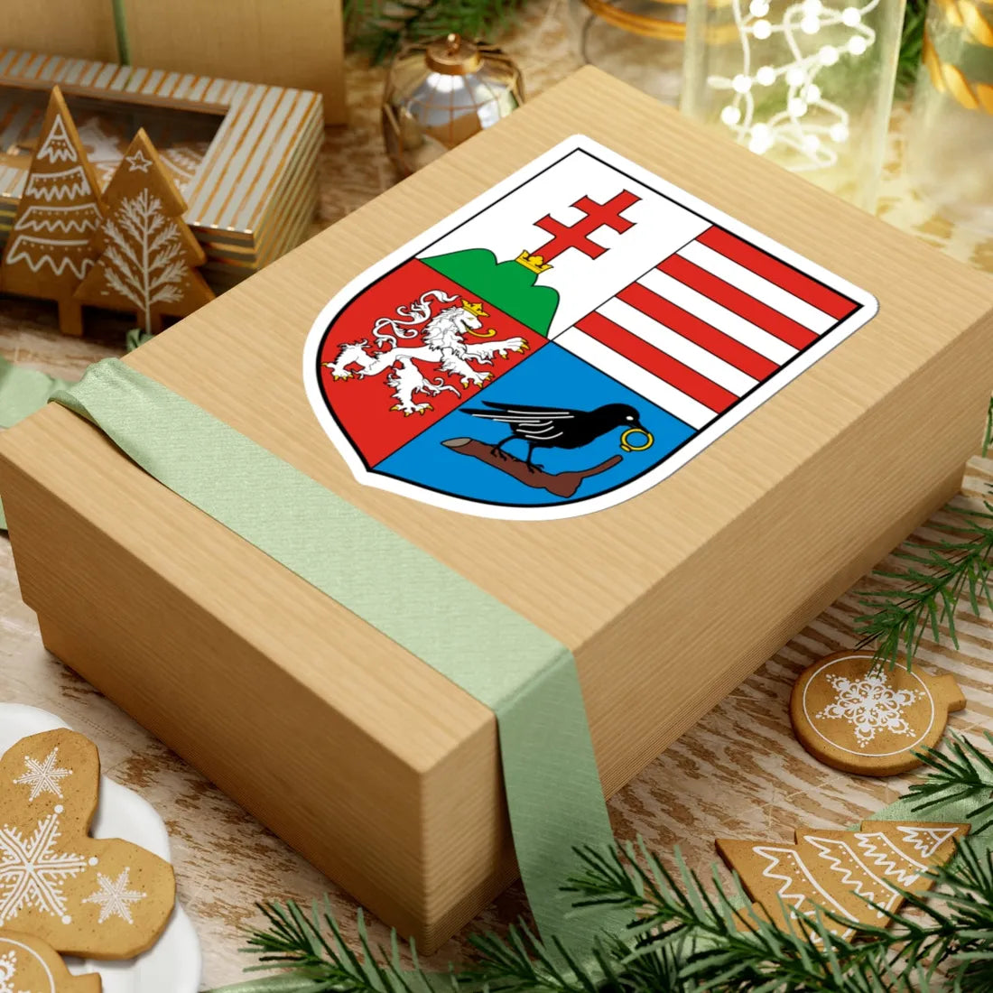 Coa Hungary Country History Mathias Corvinus 31458-1490 (Hungary) (Coat of Arms) STICKER Vinyl Kiss-Cut Decal - The Sticker Space