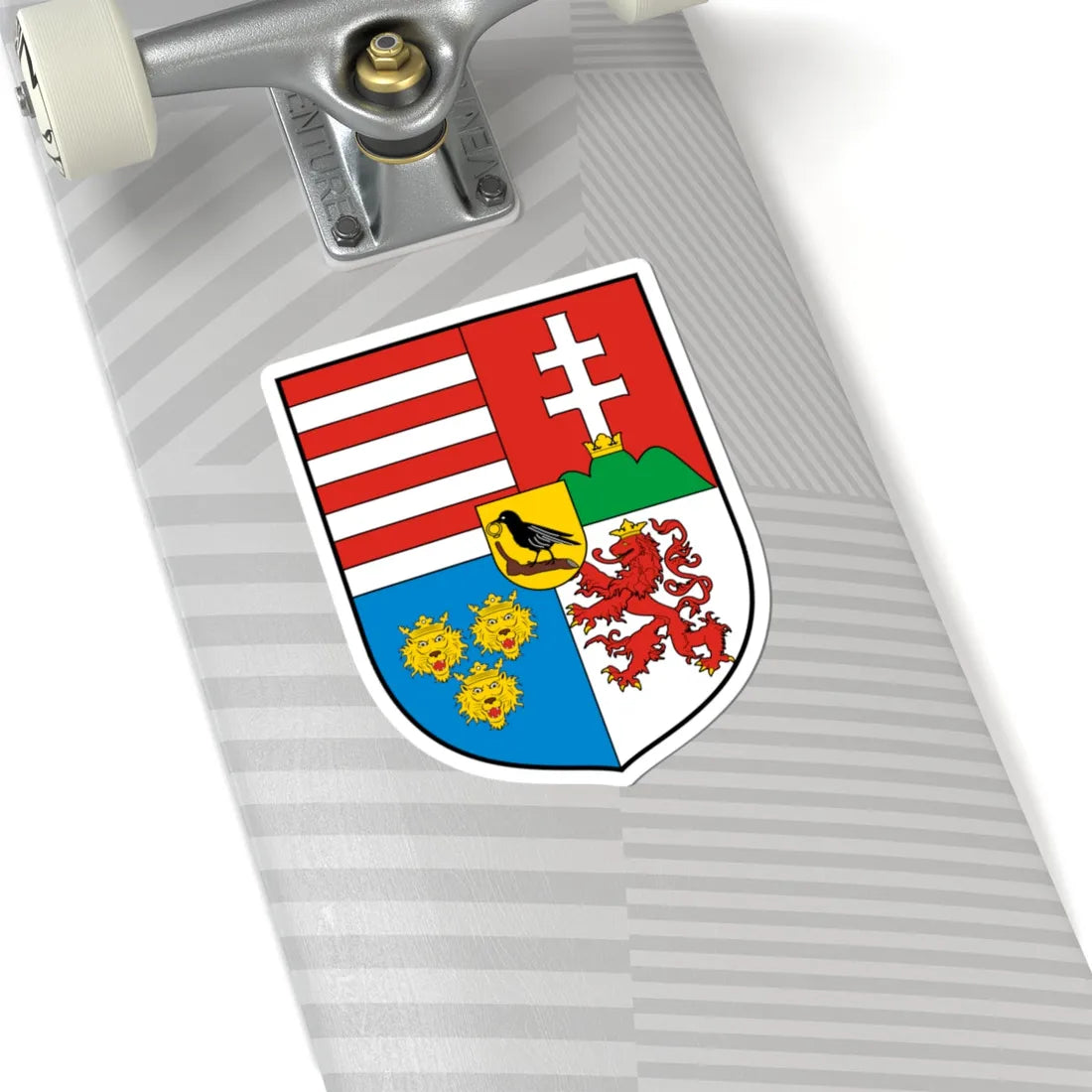 Coa Hungary Country History Mathias Corvinus mid 11458-1490 (Czech Republic) (Coat of Arms) STICKER Vinyl Kiss-Cut Decal - The Sticker Space