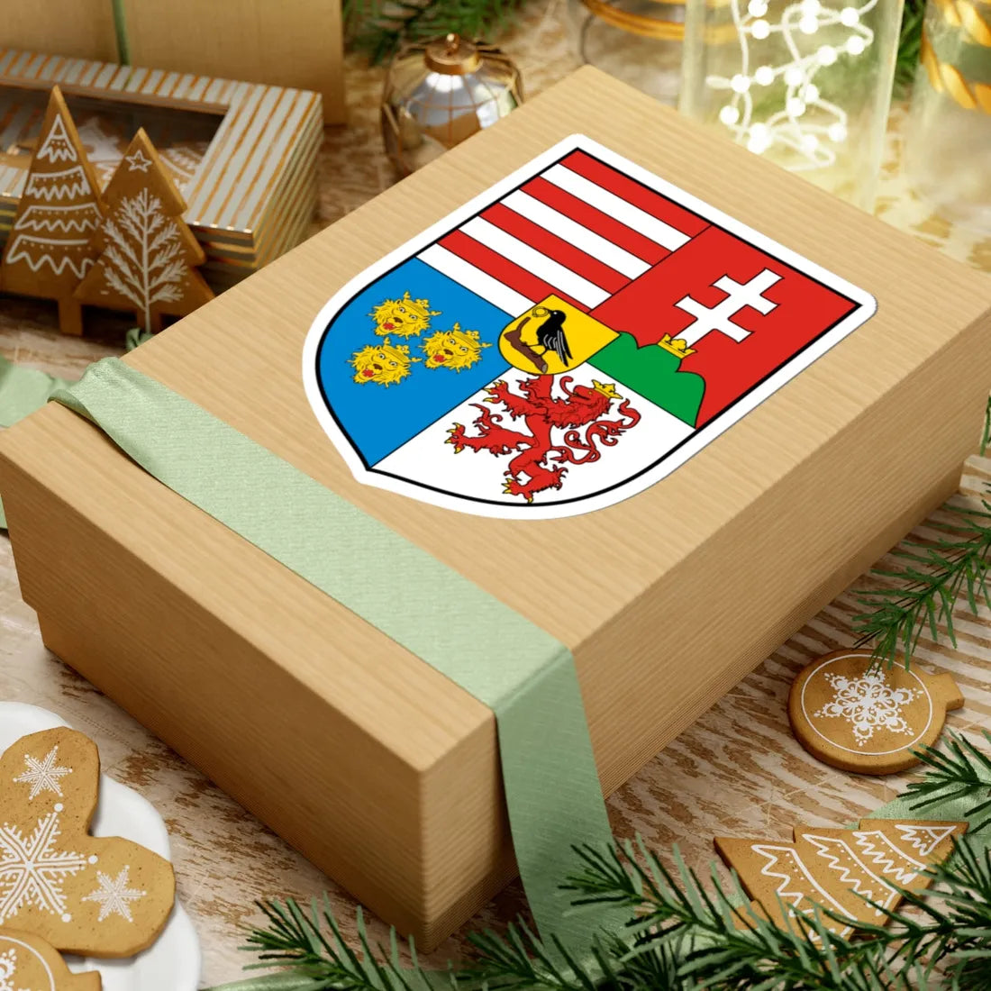 Coa Hungary Country History Mathias Corvinus mid 11458-1490 (Czech Republic) (Coat of Arms) STICKER Vinyl Kiss-Cut Decal - The Sticker Space