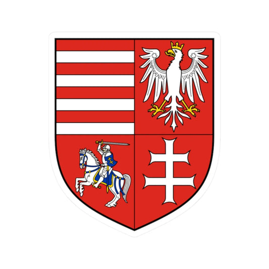 Coa Hungary Country History Vladislaus I 1440-1444 (Lithuania) (Coat of Arms) STICKER Vinyl Kiss-Cut Decal 2 Inch White - The Sticker Space