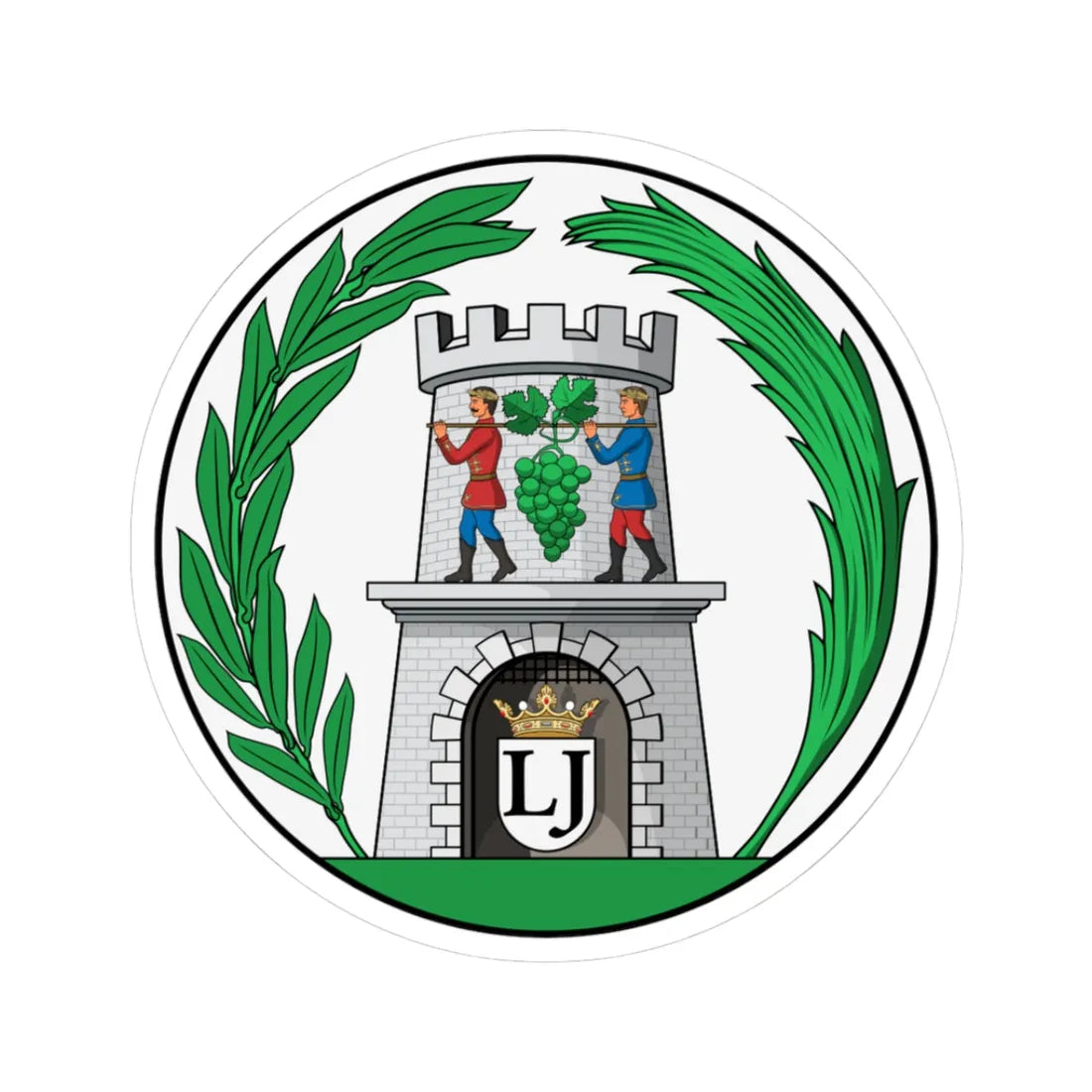 Coa Hungary County Baranya history (Hungary) (Coat of Arms) STICKER Vinyl Kiss-Cut Decal 3 Inch White - The Sticker Space