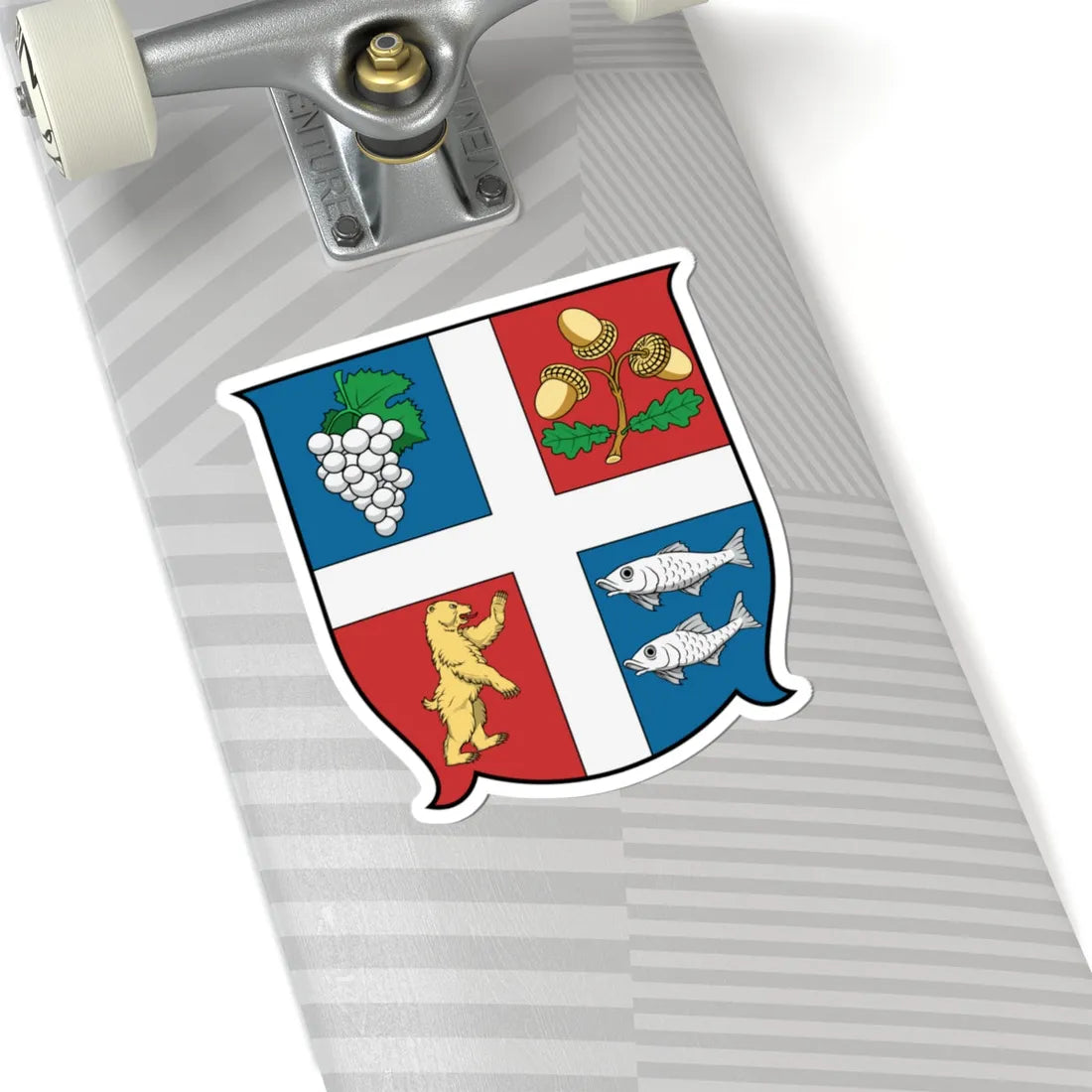 Coa Hungary County Bereg history (Hungary) (Coat of Arms) STICKER Vinyl Kiss-Cut Decal - The Sticker Space