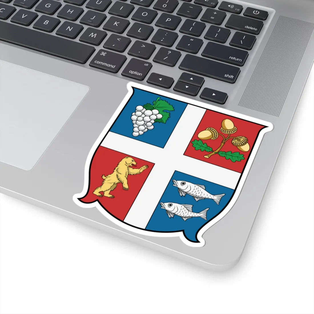 Coa Hungary County Bereg history (Hungary) (Coat of Arms) STICKER Vinyl Kiss-Cut Decal - The Sticker Space