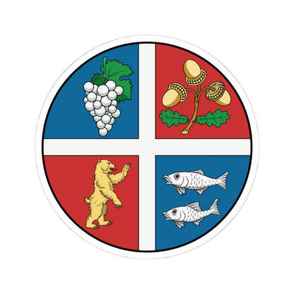 Coa Hungary County Bereg history v2 (Hungary) (Coat of Arms) STICKER Vinyl Kiss-Cut Decal 4 Inch White - The Sticker Space