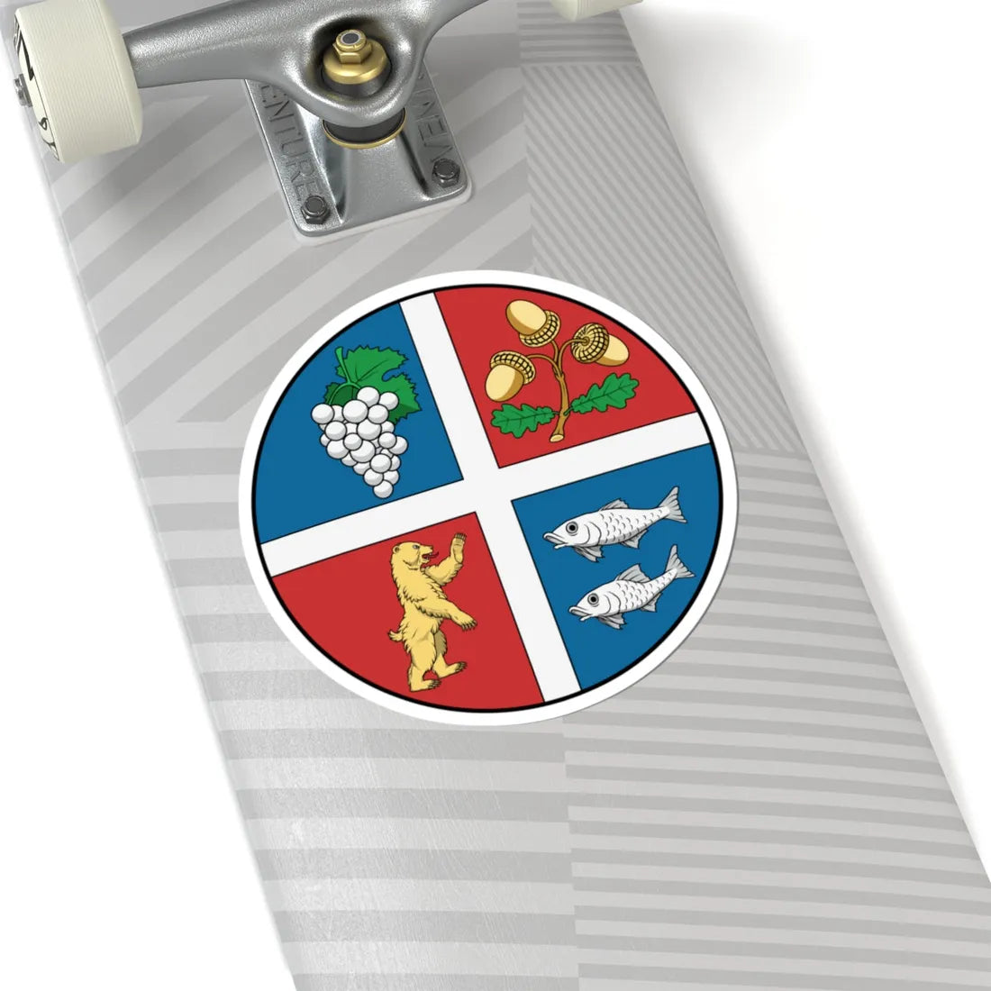 Coa Hungary County Bereg history v2 (Hungary) (Coat of Arms) STICKER Vinyl Kiss-Cut Decal - The Sticker Space