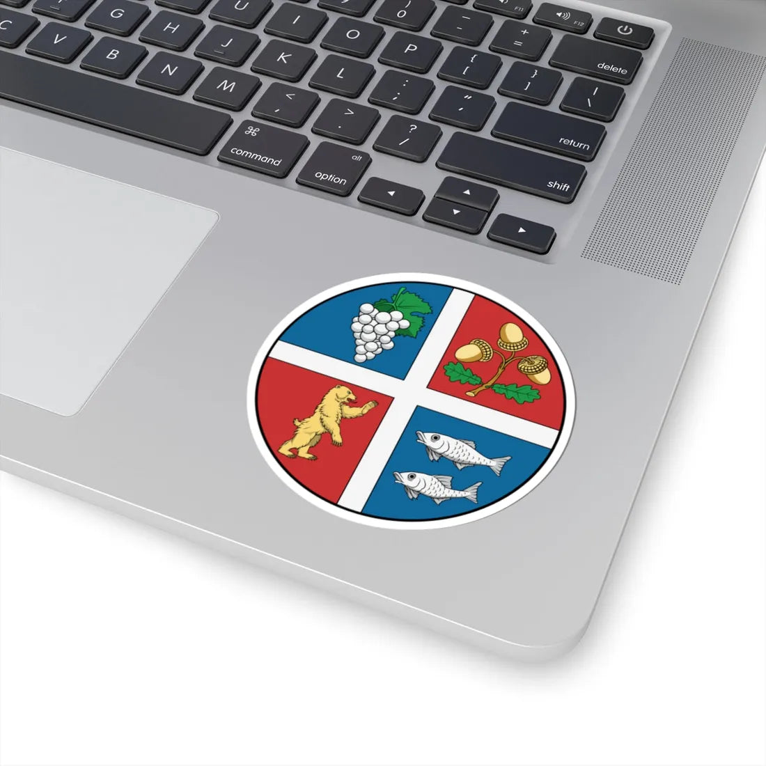 Coa Hungary County Bereg history v2 (Hungary) (Coat of Arms) STICKER Vinyl Kiss-Cut Decal - The Sticker Space