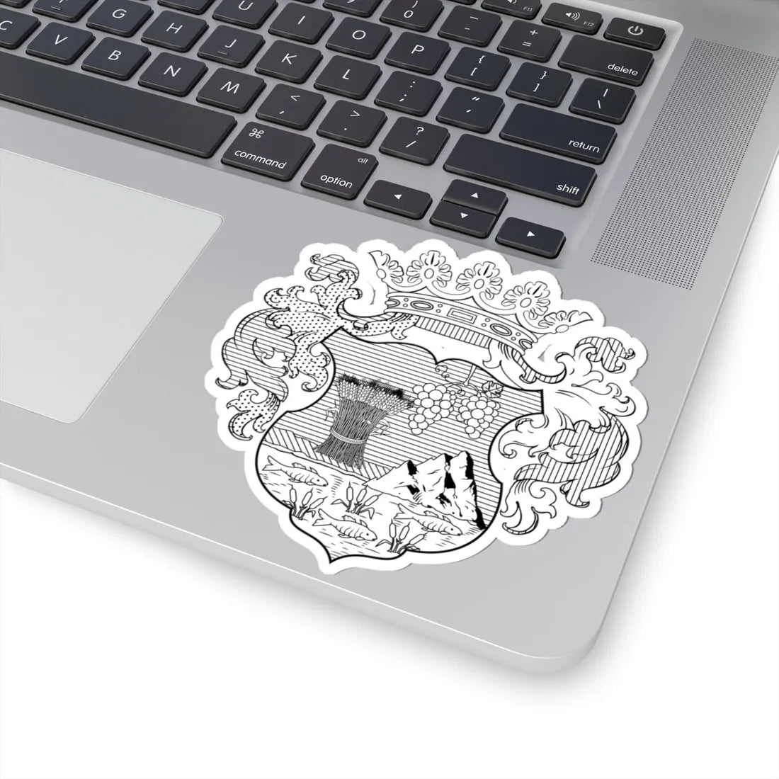 Coa Hungary County Bihar BW (Hungary) (Coat of Arms) STICKER Vinyl Kiss-Cut Decal - The Sticker Space