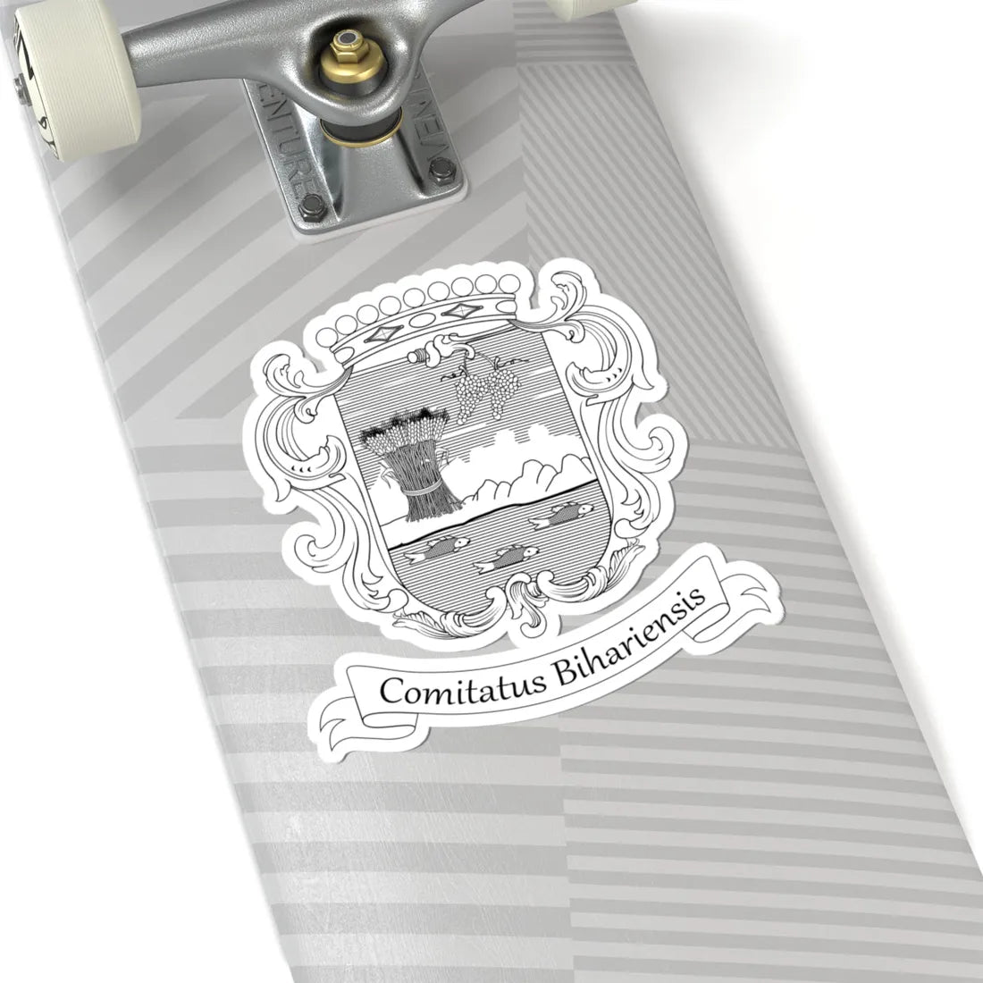 Coa Hungary County Bihar v3 BW (Hungary) (Coat of Arms) STICKER Vinyl Kiss-Cut Decal - The Sticker Space