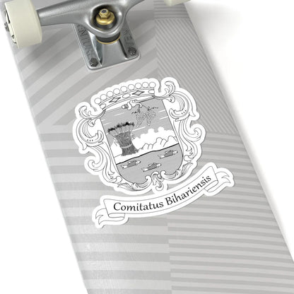 Coa Hungary County Bihar v3 BW (Hungary) (Coat of Arms) STICKER Vinyl Kiss-Cut Decal - The Sticker Space