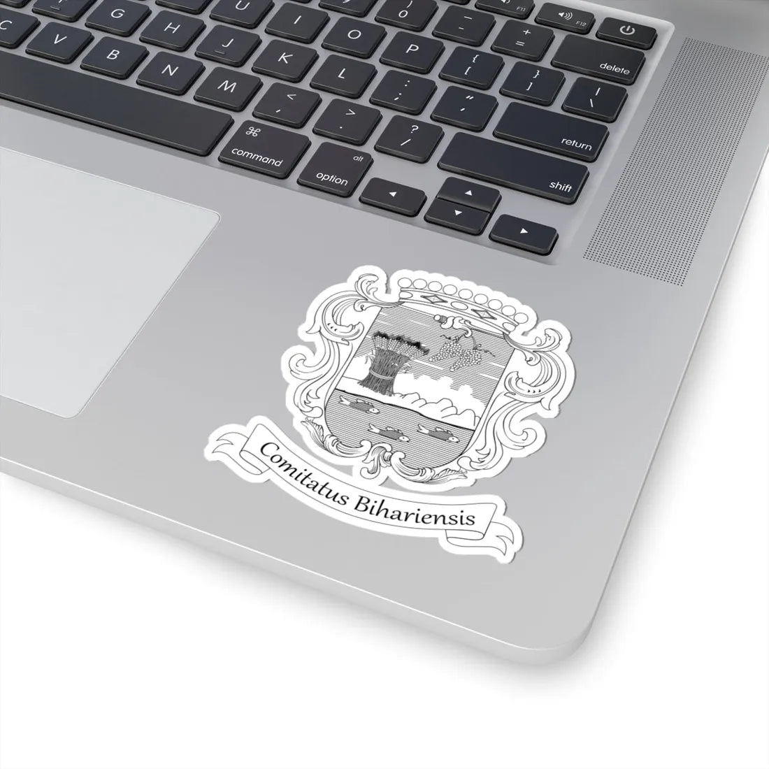 Coa Hungary County Bihar v3 BW (Hungary) (Coat of Arms) STICKER Vinyl Kiss-Cut Decal - The Sticker Space