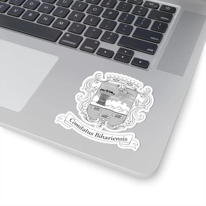 Coa Hungary County Bihar v3 BW (Hungary) (Coat of Arms) STICKER Vinyl Kiss-Cut Decal - The Sticker Space