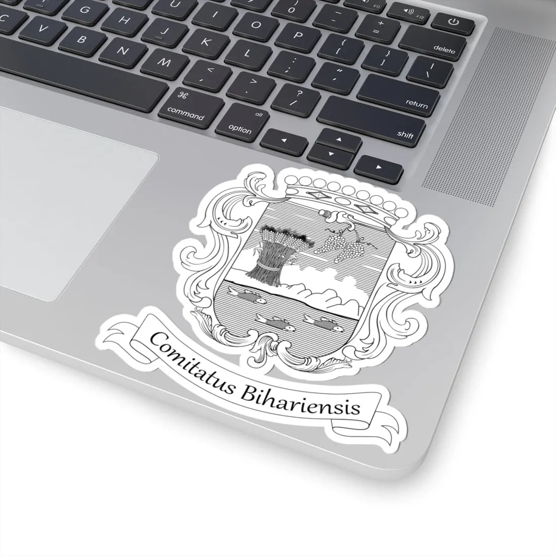 Coa Hungary County Bihar v3 BW (Hungary) (Coat of Arms) STICKER Vinyl Kiss-Cut Decal - The Sticker Space