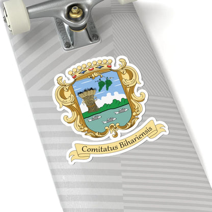 Coa Hungary County Bihar v3 (Hungary) (Coat of Arms) STICKER Vinyl Kiss-Cut Decal - The Sticker Space