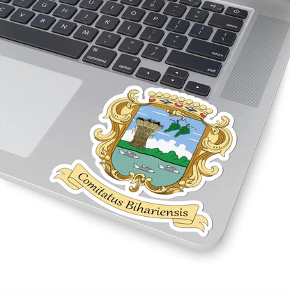 Coa Hungary County Bihar v3 (Hungary) (Coat of Arms) STICKER Vinyl Kiss-Cut Decal - The Sticker Space