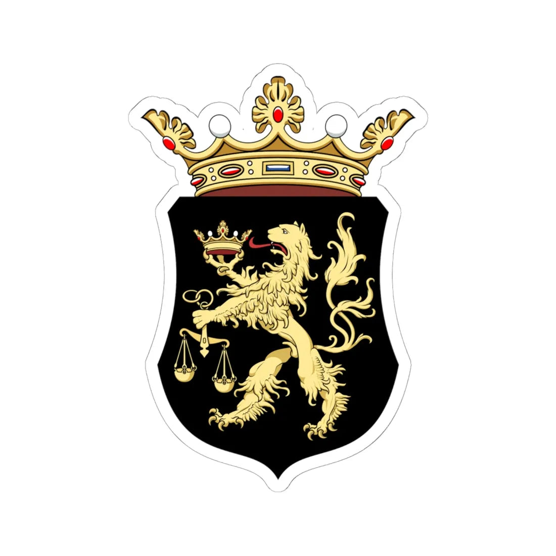 Coa Hungary County Borsod history (Hungary) (Coat of Arms) STICKER Vinyl Kiss-Cut Decal 6 Inch White - The Sticker Space