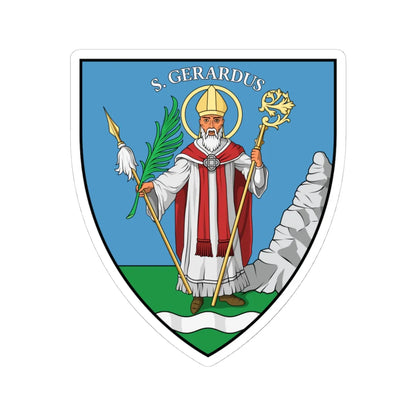 Coa Hungary County Csanád history (Hungary) (Coat of Arms) STICKER Vinyl Kiss-Cut Decal 4 Inch White - The Sticker Space