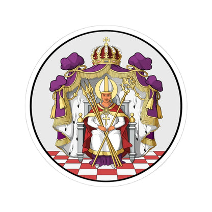 Coa Hungary County Esztergom history (Hungary) (Coat of Arms) STICKER Vinyl Kiss-Cut Decal 4 Inch White - The Sticker Space