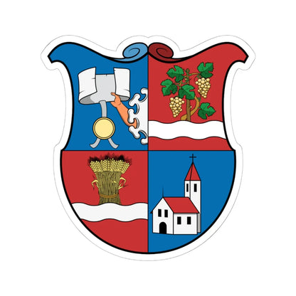 Coa Hungary County Kolozs history (Hungary) (Coat of Arms) STICKER Vinyl Kiss-Cut Decal 6 Inch White - The Sticker Space