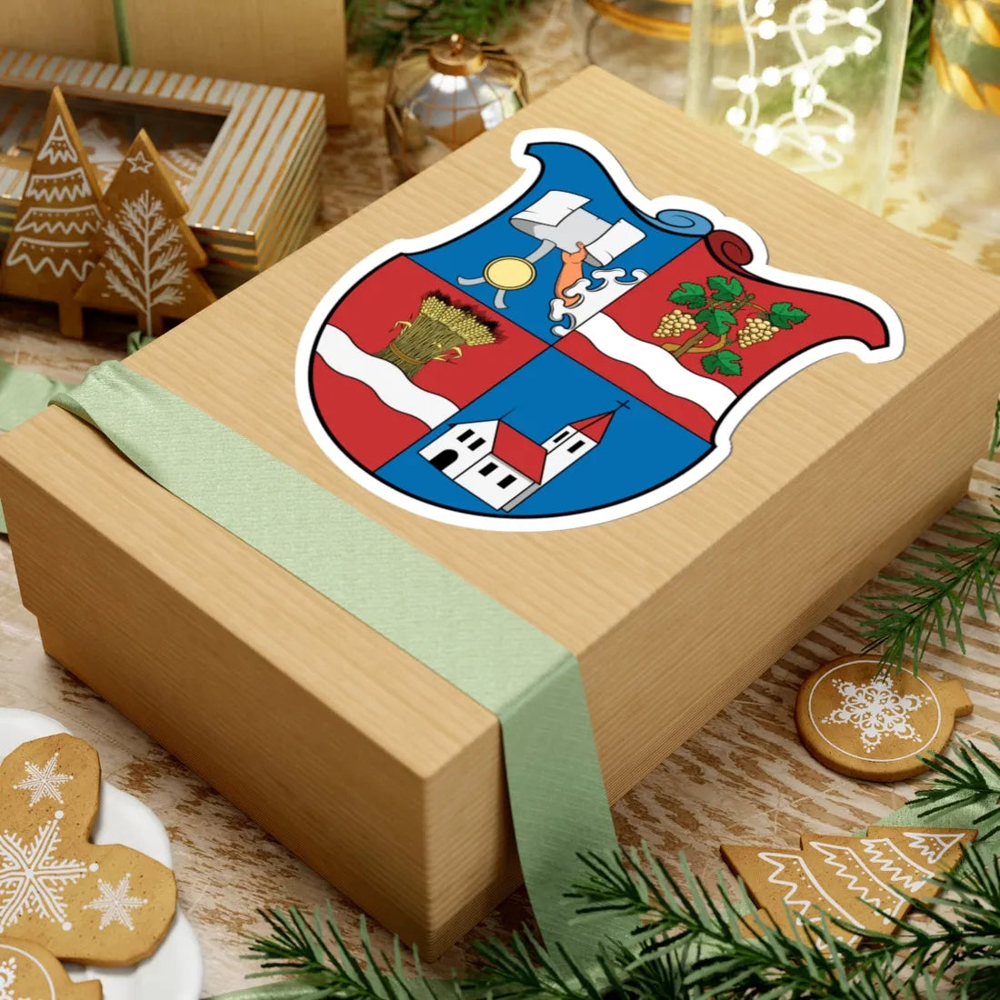 Coa Hungary County Kolozs history (Hungary) (Coat of Arms) STICKER Vinyl Kiss-Cut Decal - The Sticker Space