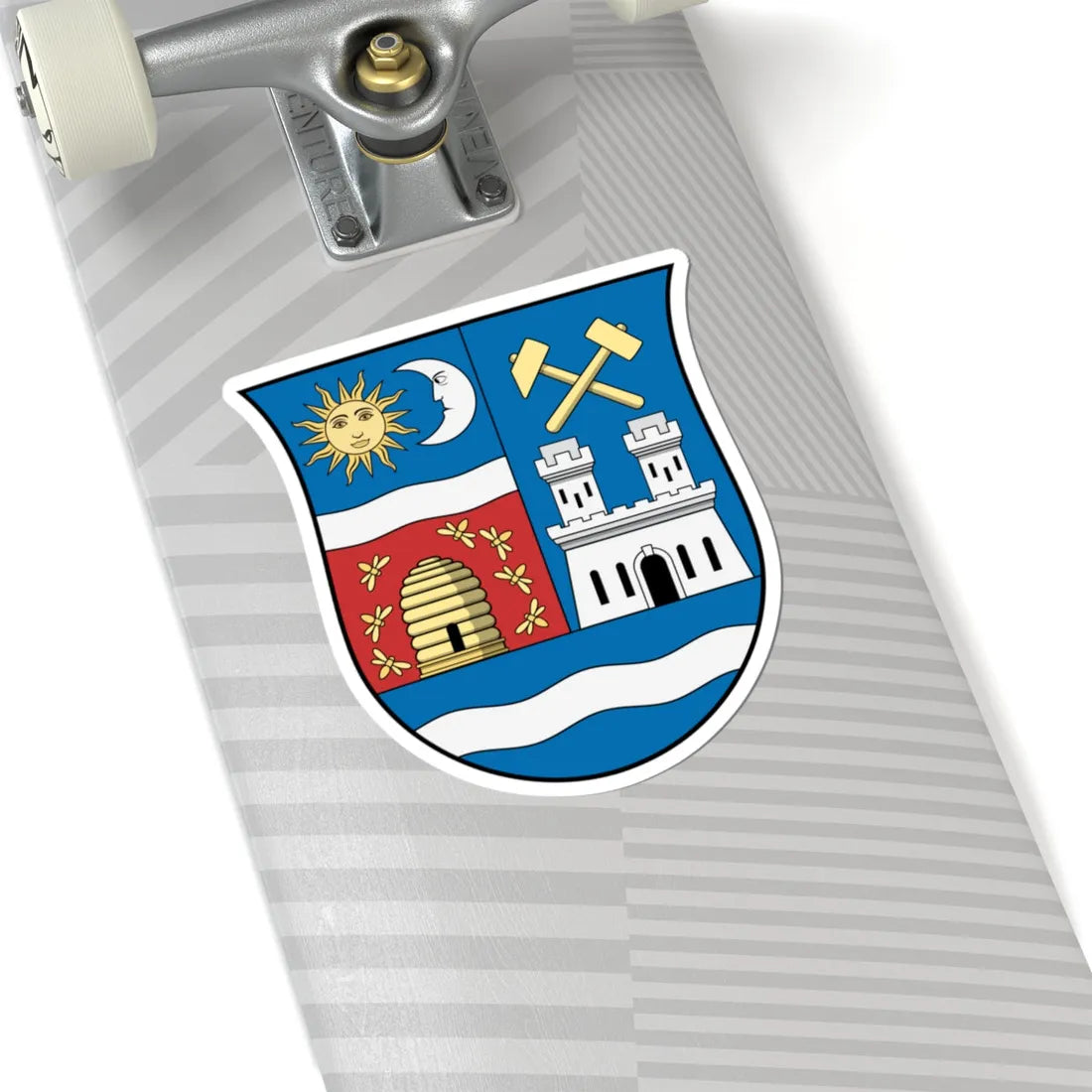 Coa Hungary County Krassó-Szörény history (Hungary) (Coat of Arms) STICKER Vinyl Kiss-Cut Decal - The Sticker Space