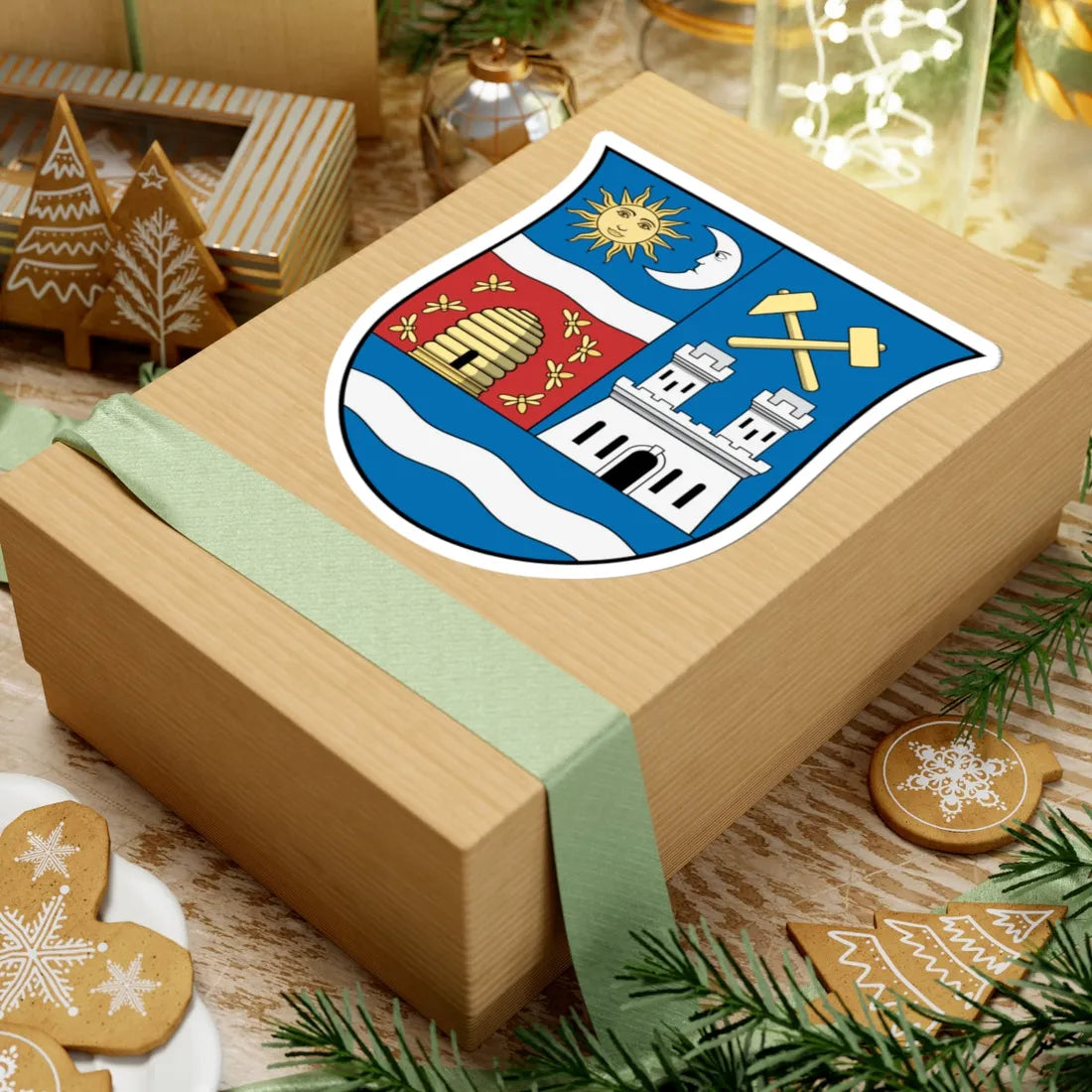 Coa Hungary County Krassó-Szörény history (Hungary) (Coat of Arms) STICKER Vinyl Kiss-Cut Decal - The Sticker Space