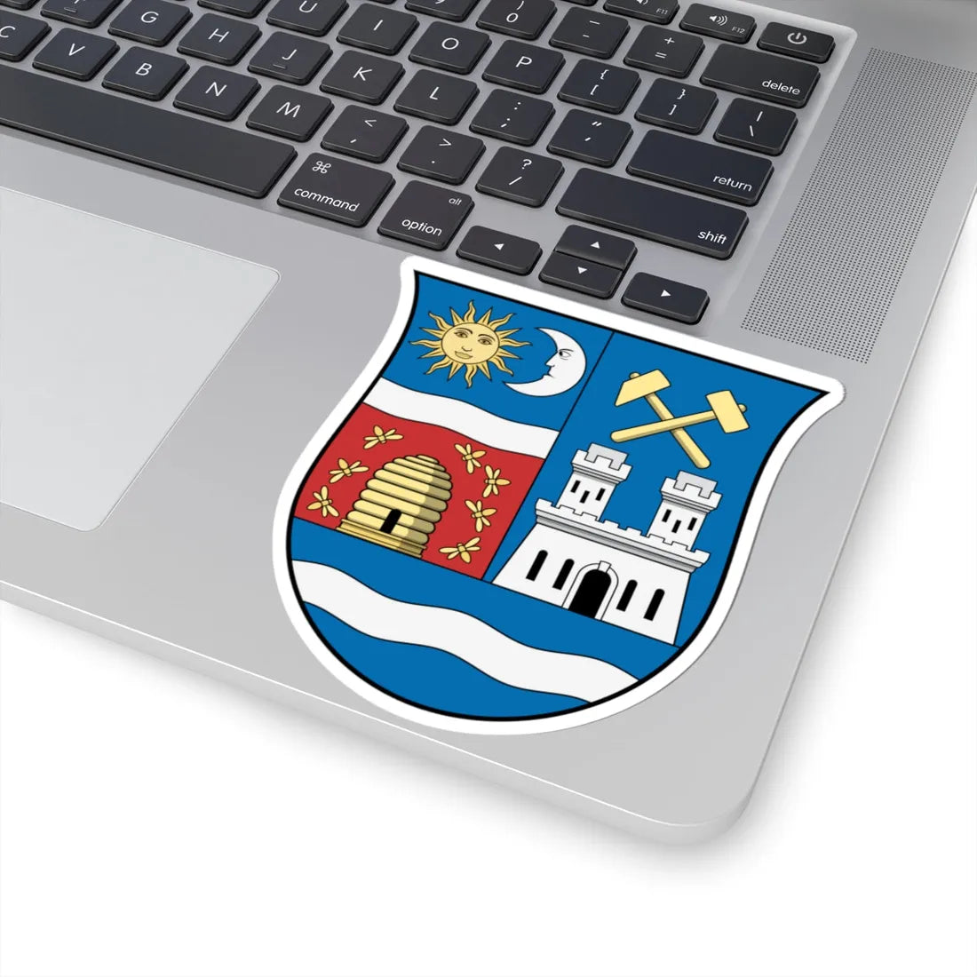 Coa Hungary County Krassó-Szörény history (Hungary) (Coat of Arms) STICKER Vinyl Kiss-Cut Decal - The Sticker Space