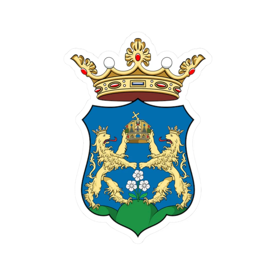 Coa Hungary County Moson history (Hungary) (Coat of Arms) STICKER Vinyl Kiss-Cut Decal 2 Inch White - The Sticker Space