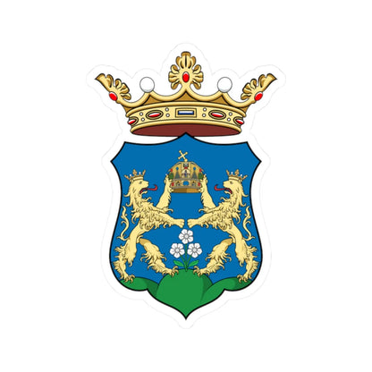 Coa Hungary County Moson history (Hungary) (Coat of Arms) STICKER Vinyl Kiss-Cut Decal 2 Inch White - The Sticker Space