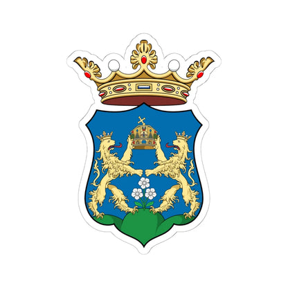 Coa Hungary County Moson history (Hungary) (Coat of Arms) STICKER Vinyl Kiss-Cut Decal 6 Inch White - The Sticker Space
