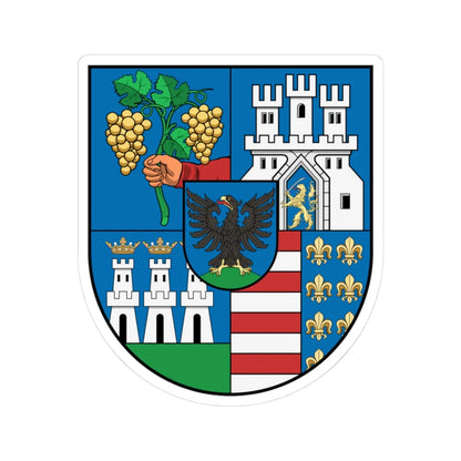 Coa Hungary County Nagy-Küküllő history (Hungary) (Coat of Arms) STICKER Vinyl Kiss-Cut Decal 3 Inch White - The Sticker Space