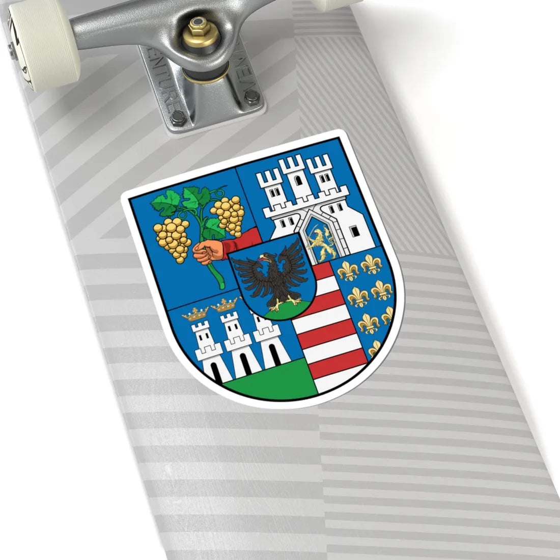 Coa Hungary County Nagy-Küküllő history (Hungary) (Coat of Arms) STICKER Vinyl Kiss-Cut Decal - The Sticker Space