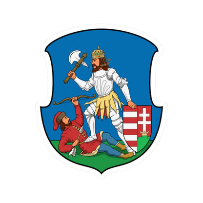 Coa Hungary County Nyitra history (Hungary) (Coat of Arms) STICKER Vinyl Kiss-Cut Decal 2 Inch White - The Sticker Space