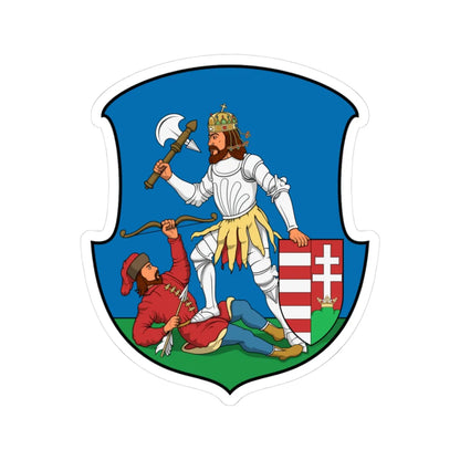 Coa Hungary County Nyitra history (Hungary) (Coat of Arms) STICKER Vinyl Kiss-Cut Decal 3 Inch White - The Sticker Space