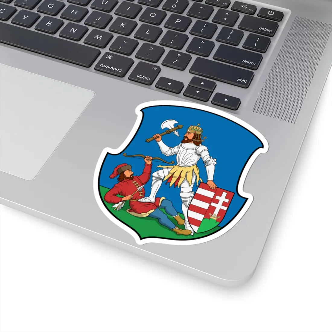 Coa Hungary County Nyitra history (Hungary) (Coat of Arms) STICKER Vinyl Kiss-Cut Decal - The Sticker Space
