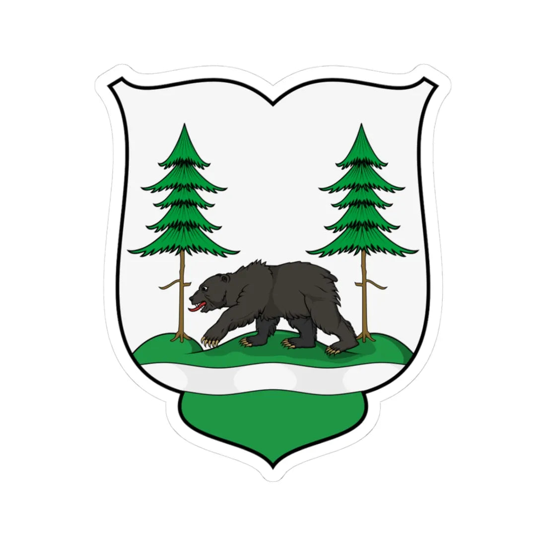Coa Hungary County Árva history (Hungary) (Coat of Arms) STICKER Vinyl Kiss-Cut Decal 3 Inch White - The Sticker Space