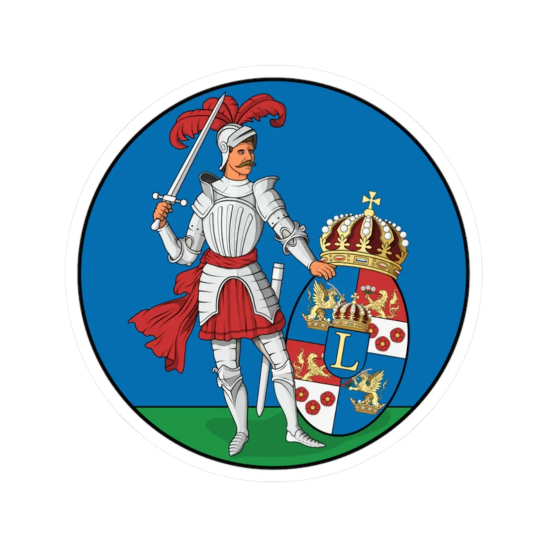 Coa Hungary County Sopron history (Hungary) (Coat of Arms) STICKER Vinyl Kiss-Cut Decal 2 Inch White - The Sticker Space
