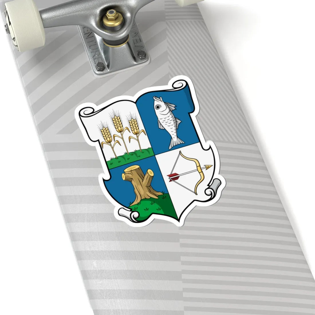 Coa Hungary County Szabolcs History v1 (Hungary) (Coat of Arms) STICKER Vinyl Kiss-Cut Decal - The Sticker Space