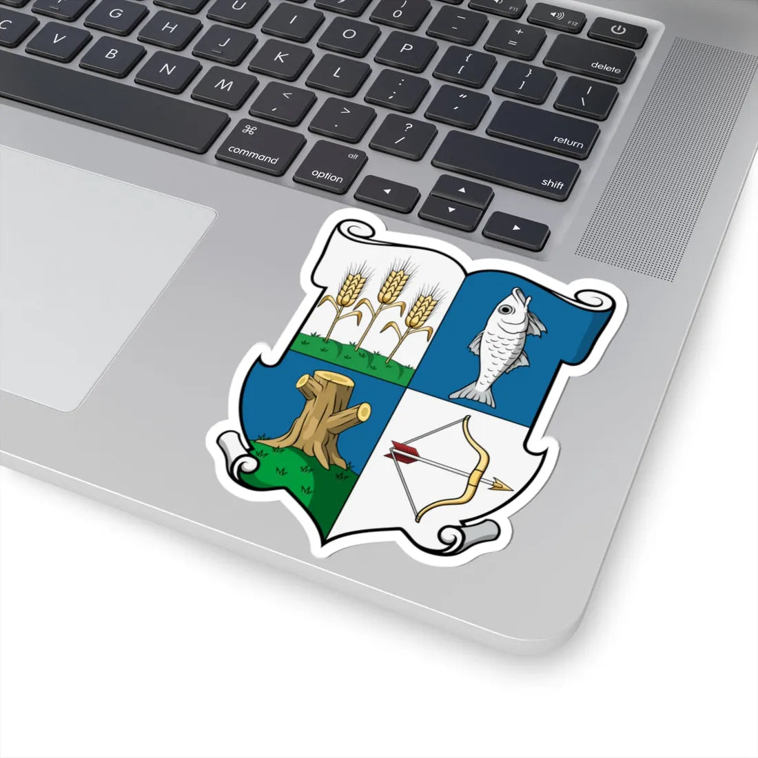 Coa Hungary County Szabolcs History v1 (Hungary) (Coat of Arms) STICKER Vinyl Kiss-Cut Decal - The Sticker Space